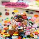 2800-3000pcs Assorted Resin Buttons Bulk 24 Colors Mixed Sizes Decorative Buttons for Sewing Crafts Clothes Button Painting DIY Handmade Ornament