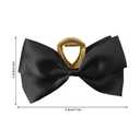 3PCS Stylish Bowknot Hair Claw Clips, Big Nonslip Black Hair Accessories for Women Girls,Satin Bows Hair Clips for Holiday Wedding Party