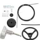 WFLNHB Outboard Steering System Mechanical Boat Rotary Steering Kit, 17 Outboard Steering Cable, Turbine Steering System
