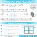 Spring Tension Curtain Rod 32-62 inch, Adjustable Expandable Tension Curtain Rod No Drilling, Tension rods for Window Doorway Kitchen Curtain, White