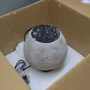 White Rustic Farmhouse Table Lamp - Terracotta Base with White Fabric Shade - 15.6 Inches - Warm White LED - 40W - 5000 Lumens