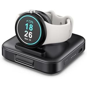 SwanScout Portable Watch Charger for Google Pixel Watch 1 (Not for Google Pixel Watch 2), SwanScout 303G, 1800mAh Magnetic Watch Charger for Pixel Watch 1, Travel Foldable Wireless Watch Charger