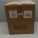 Adjustable 14.8 Inch Patio Table Top  Tempered Round Outdoor Tray with 1.6 Inch Umbrella Hole for Patio & Garden Tables, White