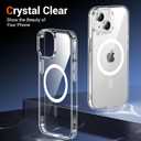Temdan for iPhone 14 Plus CaseiPhone 15 Plus Case[Compatible with MagSafe] [Military-Grade Drop Protection] [Anti-Scratch] Slim Silky-Soft Touch Translucent Matte Case 6.7 inch, Clear