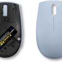 Lenovo 300 Wireless Compact Mouse 2.4 GHz Cordless Computer Mouse for PC & Laptop with Windows Ambidextrous Design Optical Sensor 1000 DPI 12-Month Battery Life USB Nano Receiver, Black