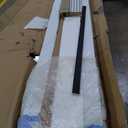 EaseLife 42"x 84" (Double 21" x 84") Bifold Barn Door, Bifold Sliding Barn Door with Hardware Kit, Solid MDF Wood Slab Covered with Water-Proof PVC Surface, Frosted Glass Panel, Assembly Required