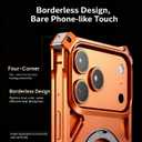 Magnetic Holder Metal Phone Case for iPhone 13 14 15 16 17 Pro Max Plus Hollow Luxury Aluminum Alloy Phone Protective Case (Silver,iphone16pro)