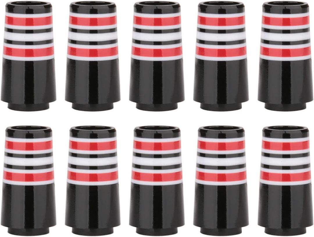 Golf Builder 10pcs Custom Tip .355 Golf Ferrules for Taper Tip Iron Wedge (Red Ring)