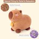 SuzziPals Heatable & Coolable Orange Capybara Stuffed Animal, Microwave Heating Pad for Period, Plushies for Pain Relief, Stuffed Capibara Plush Toys for Stress Relief, Capybara Gifts for Girls & Boy
