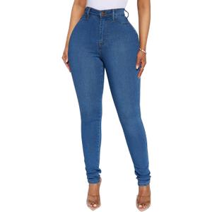 KUNMI Womens Classic High Waisted Skinny Stretch Butt Lifting Jeans Slim Fit Denim Pants, Size 26
