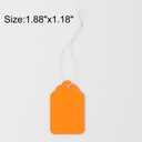 500 Pcs Price Tags with String 1.88"x1.18" Colored Blank Hang Tags for Clothing, Retail, Crafts & Packaging(Orange)
