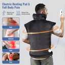 Tefici Heating Pad for Back Pain,Mothers Day Gifts for Women Men Mom HerFSA Eligible HSA Approved,24'' x33''Fast Heating,Electric Heat Pad, 2H Auto-Off,Neck and Shoulder Heat Pad,ETL Certified,Gray