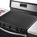 SEVCHY Stove Top Covers for Electric Stove, Silicone Stove Mat for Glass Top Stove, Multiple Usage XL Dish Drying Mats for Kitchen, Heatproof Mat. Electric Stove Top Cover Easy Clean (Black, 28 x 20)