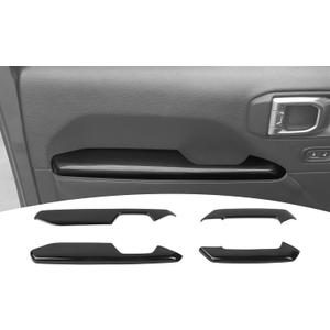 for Jeep JL Black Inner Door Armrest Panel Trim Cover for Jeep Wrangler JL JLU 2018+ for Gladiator JT 2020+ ABS Interior Accessories 4pcs