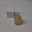 R FLORY 1 Pack Qtip Holder Glass Apothecary Jars with Lids Bathroom Storage Organizer for Cotton Swabs, Balls, Pads, Floss Picks, Vanity Storage Containers for Makeup, Candy, Jewelry (10 oz Amber)