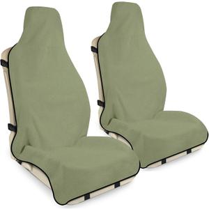 Waterproof Seat Cover Towel, 2PCS Premium Sweat Carseat Protector, Perfect for Universal Anti-Slip Car Truck SUV Seat, Great for Surfing Yoga Gym Workout, Green (2packs)