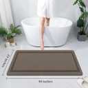 chakme Bathroom Mat Rugs Large 48x24, Ultra Thin Magic Mat Bath Rug Non Slip Bath Rugs Quick Dry Absorbent Bath Mats for Bathroom Floor, (Brown, 48"x24")