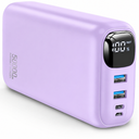 OHOVIV Power Bank 50000mAh Portable Charger, 22.5W Fast Charging Battery Pack, USB C, LED Display，Cell Phone Battery Bank for Cell Phone,Android-Purple