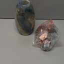 COOSA 1-Light Pendant Light,Handcrafted Art Glass Hanging Light for Kitchen Island,Brushed Nickel Finish with Adjustable Cord Mounted Fixture(Earth)