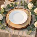 SENMUT Large Wood Slices for Centerpieces, 11-12 Inch, Natural Unfinished Round, Set of 6, for Rustic Wedding, Party Decorations and DIY Crafts
