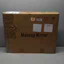 Hollywood Vanity Mirror with Lights, 23"x18" Lighted Makeup Mirror for Desk/Wall Mount with 15 Led Bulbs, 3 Lighting Modes for College Dorm, Bedroom & Dressing Room (White)