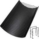 Hiorucet 20 Inches Grill Ash Pan Drip Pan for Chargriller 5050, 5650, 5072, 2823, 2123, 2223 Charcoal Grills, Chargriller Model 200157 and Grate Hanger Model 200024 for Char-Griller Replacement Parts