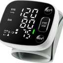 Oklar Blood Pressure Monitors for Home Use Rechargeable Wrist Digital BP Machine Cuff with LED Backlit Display, Voice Broadcast, 240 Memory Storage for 2 Users with Carrying Case
