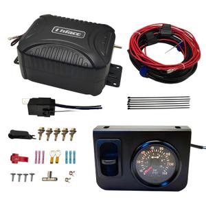 in Cab On Board Air Compressor System Air Pump System with Single Path Air Gauge Paddle Valve Gauge Air Line T Fittings for Trucks Vans