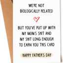 10 x Step Dad Fathers Day Card for Step Son, Daughter - Fathers Day Gift for Step Dad, Bonus Dad, Stepdad - Happy Father's Day Card for Step dads, Bonus Dad, Stepdad with Envelope