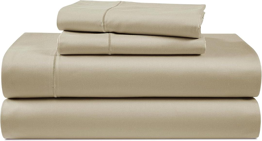 100% Egyptian Cotton King Size Bed Sheets - Naturally Breathable & Durable Winter Comfort, Ultra-Soft Hotel Comfort with 15" Deep Pocket King Sheets, Silky Sateen Weave Luxury You Can Feel - Linen