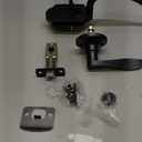 Black Exterior Front Door Handle With Reversible Lever - Classic Entry Handle for Right or Left Handed Doors, No Lock, Matte Black