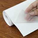 3 x Shelf Liners 16 in x 20 ft Self-Adhesive EVA Drawer Mats, Cupboard Protector, Kitchen Cabinet Lining Fridge Liner (Clear Flat Dot, 40.7x610cm)