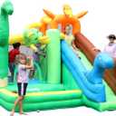 Dinosaur Bounce House Kids Bouncy House Inflatable Slide with Blower, Air Cushion, Ball Pit Pool for Indoor Outdoor