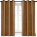 NICETOWN Blackout Curtain Blind for Bedroom, Single Panel, W42 x L54 inches, Gold Brown, Thermal Insulated Grommet Blackout Room Darkening Drape/Drapery