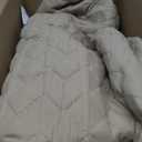 WDCOZY Light Beige Quilt King Size Bedding Set with 2 Pillow Shams, Lightweight Soft Bedspread Coverlet, Thin Comforter Bed Cover for All Season, 3 Pieces, 104x90 inches