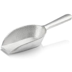 New Star Foodservice 34622 Cast Aluminum Flat Bottom Utility Scoop, 1oz, Extra Small Size, Silver (Hand Wash Only)