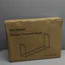 Koutemie 8Ft Outdoor Firewood Rack Holder for Fireplace Wood Storage, Adjustable Fire Log Stacker Stand, Black