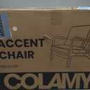 COLAMY Mid Century Modern Accent Chair with Lumbar Pillow, Relaxing Armchair with Solid Wood Frame & Soft Cushion, Reading Leisure Chair for Living RoomBeige