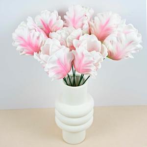 Birthday Gifts for Women 8pcs Light Pink Flowers PU Real Touch Flowers Womens Gifts for Christmas Artificial Flowers for DIY Birthday Gifts Wedding Gifts Home Decor Table Centerpiece (512)