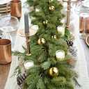 6Ft Christmas Garland, Artificial Pine Garland Holiday Decor for Outdoor or Indoor Home Garden Artificial Green Greenery, or Fireplaces Holiday Party Decorations (Green)