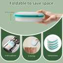 Magnetic Silicone Food Storage Containers, Collapsible Bowls for CampingCollapsible Food ContainersBPA Free,Microwave & Dishwasher Safe,Panda Design for Kitchen,Snacks,Space Saving Design