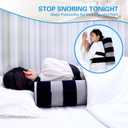 Side Sleep Trainer for Positional Sleep Apnea - Anti Snoring Device to Prevent Back Sleeping, Sleep Positioner for Snore Relief & Better Breathing | Lightweight, Comfortable & Effective, Long Foam