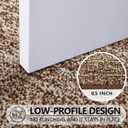 REFETONE Indoor Doormat, Front Door Mat 32"x48" Absorbent Rubber Backing Non Slip Door Mats, Washable Low-Profile Inside Floor Mat Door Rugs for Entryway, Resist Dirt Mud Mat for Dogs, Coffee/Brown