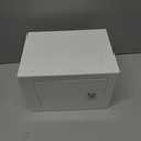 ELLAIG Safe Box Small Safe Money Cash Safe Keys Gun Safe 6.7"D x 9.05"W x 6.7"H 0.24 CuFt Mini Security Lock Safe Boxes for Coin Home Office Hotel Rooms Business Jewelry Gun (White)