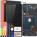 OLED for Samsung Galaxy S20 FE Screen Replacement for Samsung Galaxy S20 FE 5G LCD Display Touch Screen Digitizer Assembly with Repair Tools(Support Fingerprint)