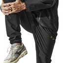 Zipper Sauna Suit with Hood - Ultimate Sweat Suit for WeightLose, Men's Sauna Suit | Intense Workout Gear for Men (X-Large, Black Jacket&pants)