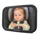Dreambaby 360 Adjustable Baby Car Mirror - Extra Wide Convex View - Shatter-Resistant Acrylic Double Strap Headrest Mount - Rear Facing Infant Backseat Mirror for Car