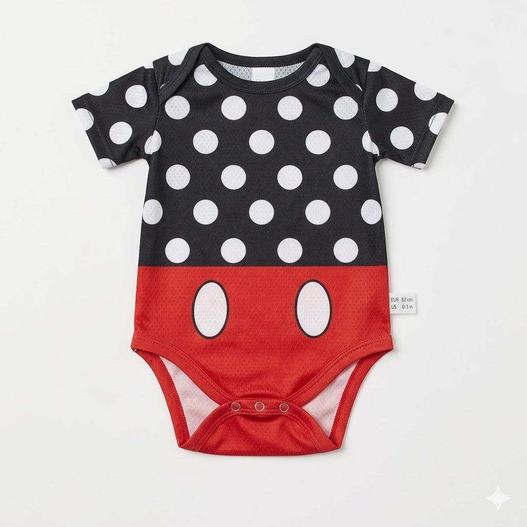 dicilly Cute Mouse Eyes Baby Bodysuit soft cartoon short sleeve clothing for baby romper for Boys Girls 3 Months - 24 Months, 0-3M