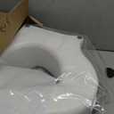 Carex E-Z Lock Raised Toilet Seat with Handles - 4.5 Inch Toilet Seat Riser with Arms, Toilet Riser Fits Most Toilets, Elongated or Round, Toilet Seat Lifter, White