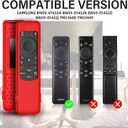 2 x 2023 Samsung Smart TV Solar Remote BN59-01432 BN59-01436B BN59-01392B TM2360E TM2360F Silicone Protective Cover with Lanyard(Luminous Blue)